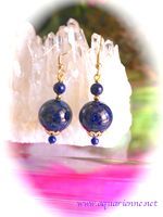 Boucles d`oreilles en Lapis-Lazuli Afghan, boutique en ligne bijoux