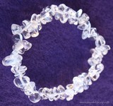 Bracelet  Cristal de Roche perles baroques de forme chips