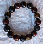 Bracelet boules en �il de Tigre, �il de Faucon et �il de Taureau