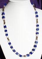 Collier Lapis Lazuli Cristal de Roche Quartz Fumé 'Kubic'