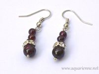 Boucles d'Oreilles "Maharani" en Grenat