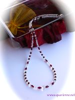 Collier Grenat rouge et Cristal de Roche 'Action'