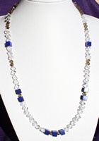 Collier Lapis Lazuli Cristal de Roche Quartz Fumé ' KrychLovy'