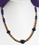 Collier Lapis Lazuli Plaqué Or 'Aurea'