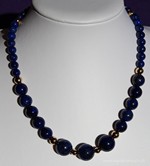 Collier Lapis Lazuli Plaqué Or 'Deep Blue'