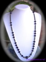 Collier Hématite et Lapis Lazuli 'Power'