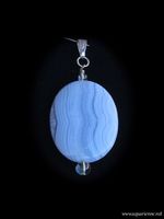 Pendentif Calcédoine Bleue 'Harmonia'