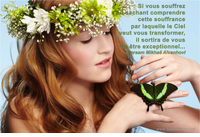 La souffrance donne à l`homme la possibilité de descendre en lui-même pour réfléchir, méditer et attirer à lui des êtres supérieurs qui le guideront et lui viendront en aide. 